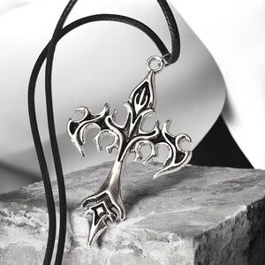 5 For $25💫Wicked Gothic Silver Cross Pendant